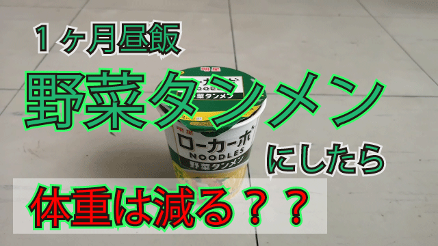 カップラーメンダイエット １か月間 昼飯をローカーボnoodles 野菜タンメンだけにした結果 ころころブログ